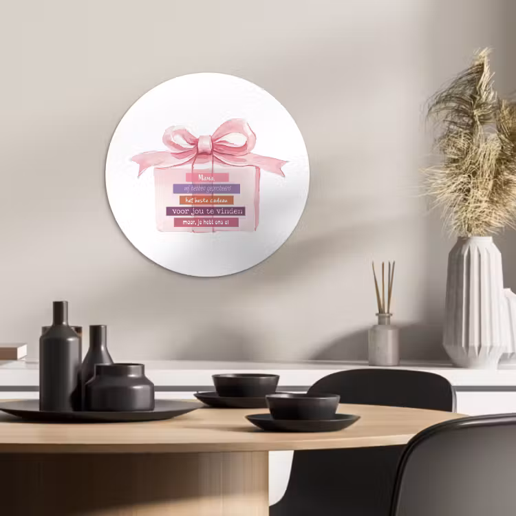 Runde Bilder - Geschenk - Schleife - Text - Rosa — 4