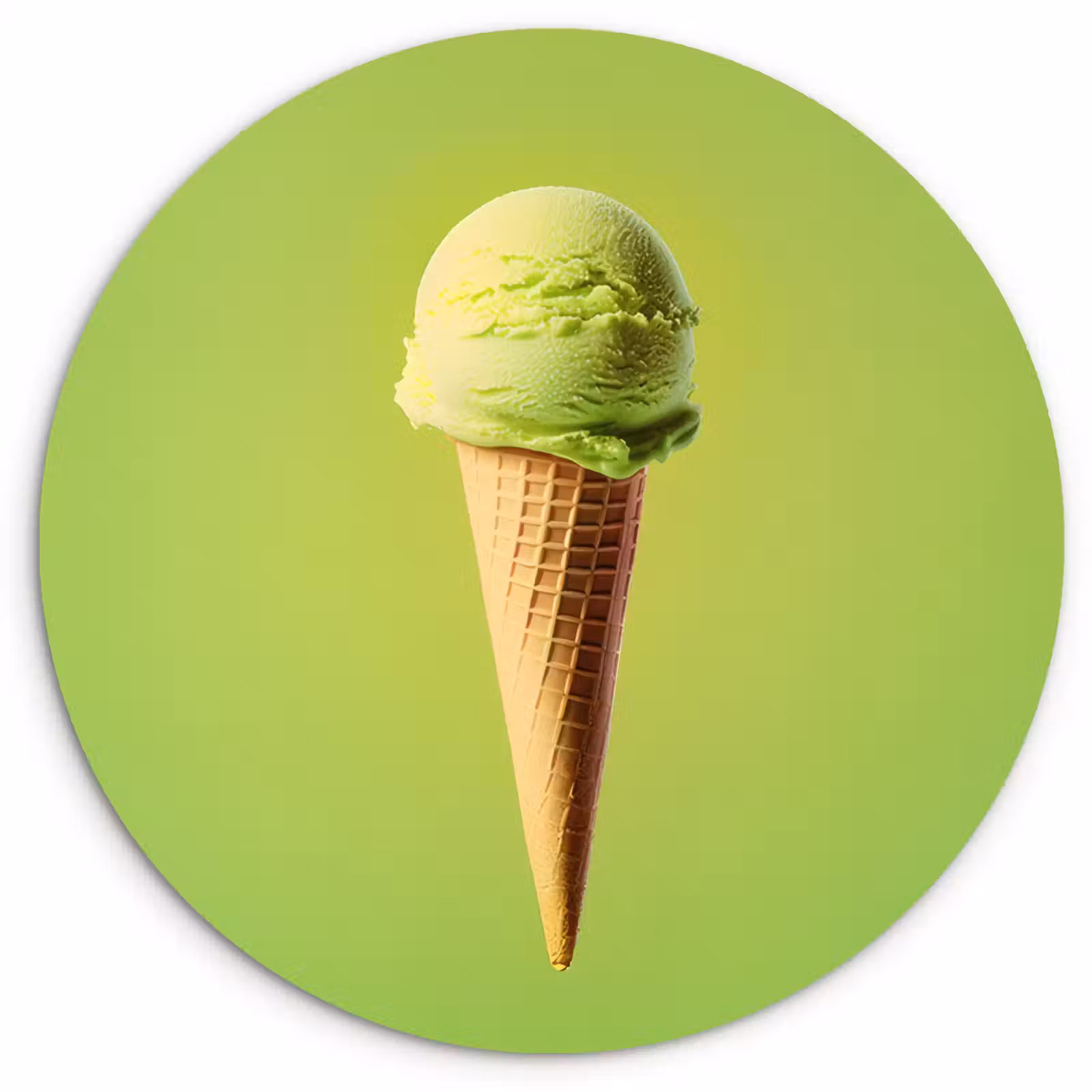 Runde Bilder - Horn - Schaufel Eiscreme - Grün — 1