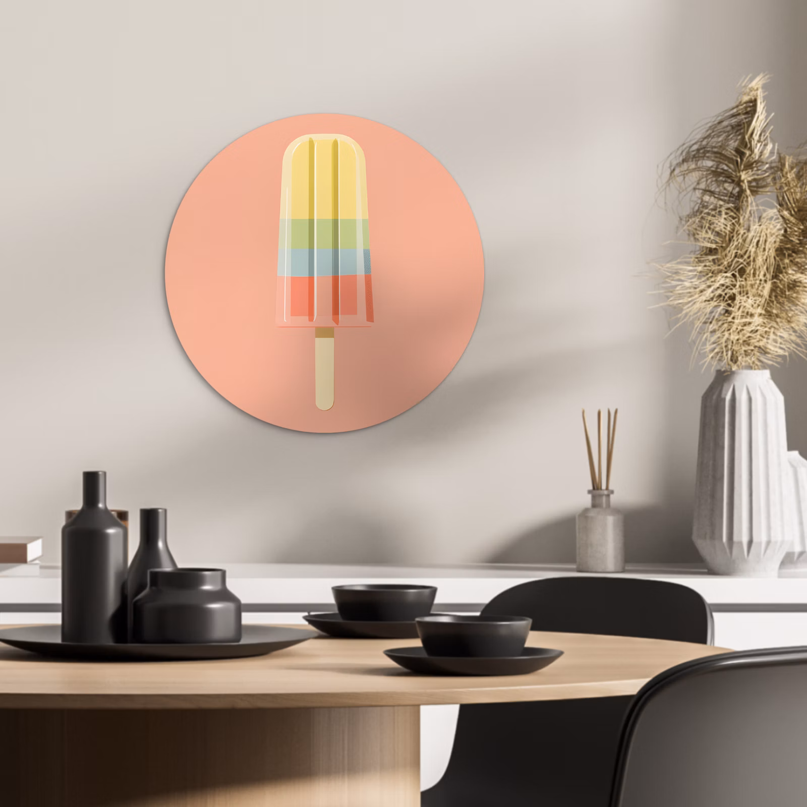 Runde Bilder - Wassereis - Pastelltöne - Minimalistisch — 1