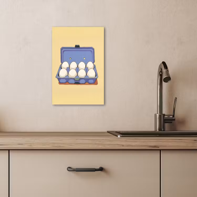 Leinwandbilder - Eier - Box - Minimalistisch - Blau — 3