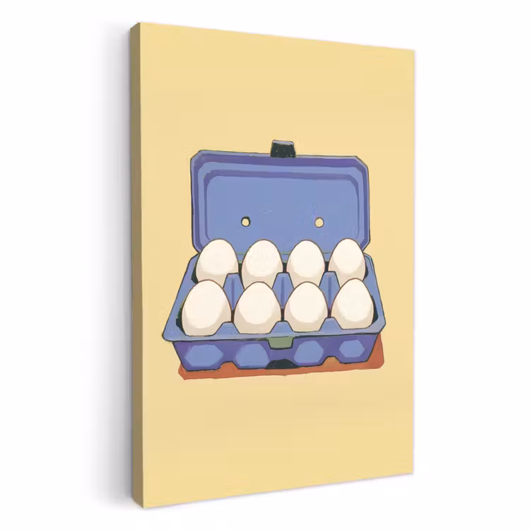 Leinwandbilder - Eier - Box - Minimalistisch - Blau — 5