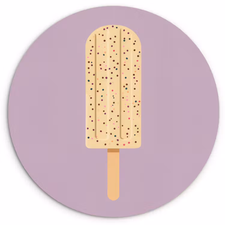 Runde Bilder - Beige - Eiscreme - Sprenkeln — 1