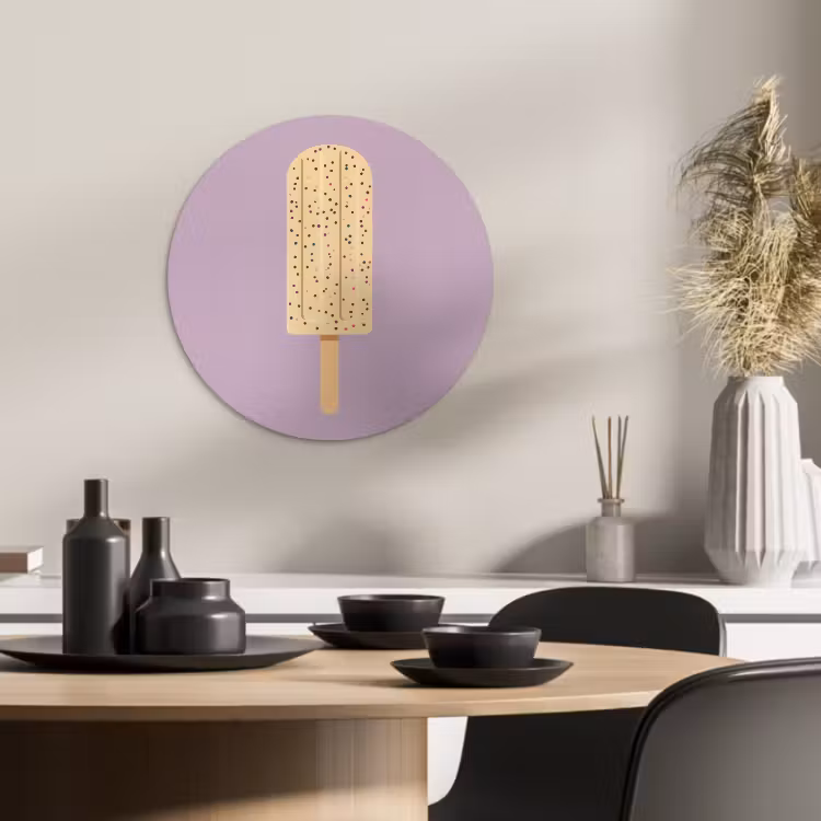 Runde Bilder - Beige - Eiscreme - Sprenkeln — 3