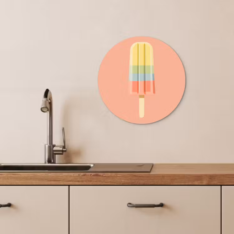 Runde Bilder - Wassereis - Pastelltöne - Minimalistisch — 3
