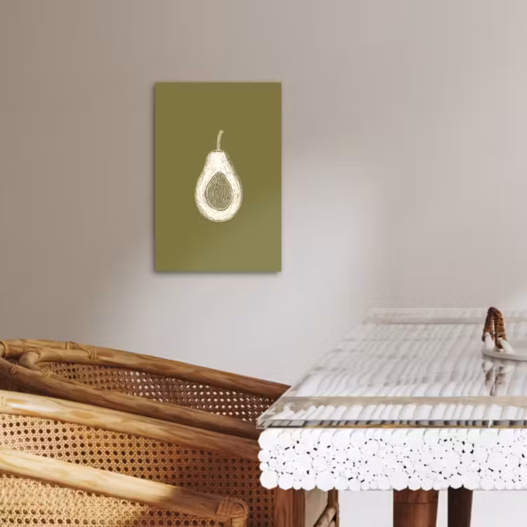 Leinwandbilder - Avocado - Minimalistisch - Illustration - Grün — 1