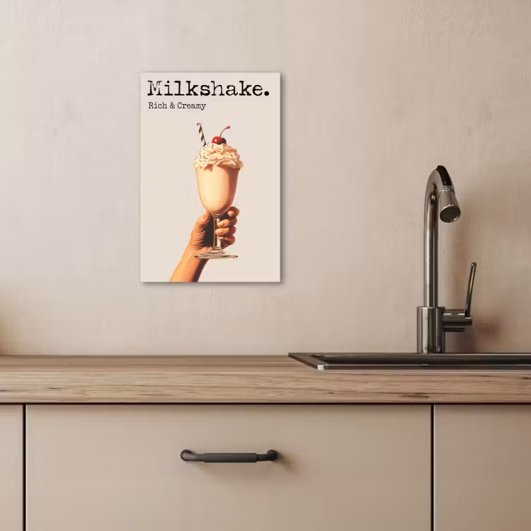 Leinwandbilder - Milchshake - Kirsche - Strohhalm — 5