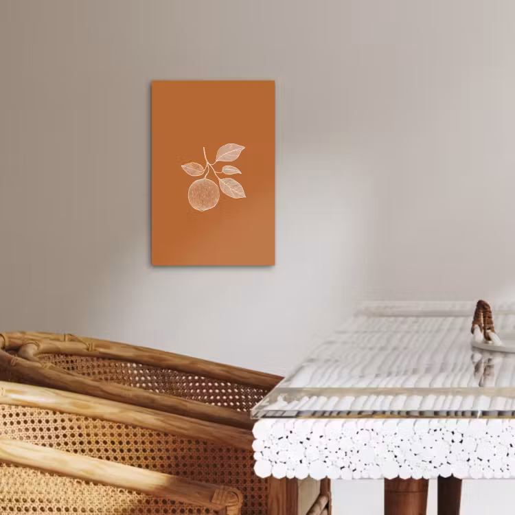 Leinwandbilder - Orange - Gezeichnet - Blätter - Braun — 2