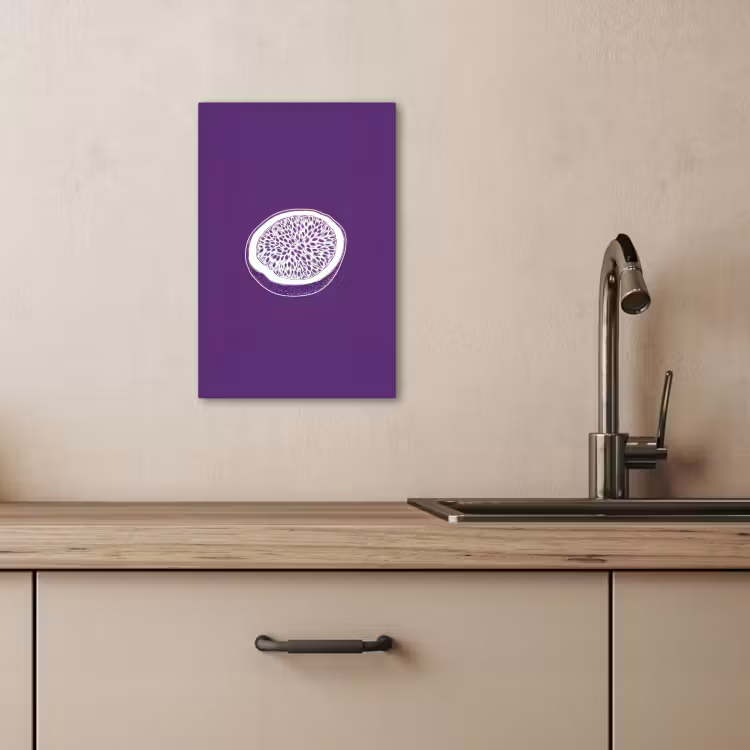 Leinwandbilder - Passionsfrucht - Samen - Lila - Minimalistisch — 1