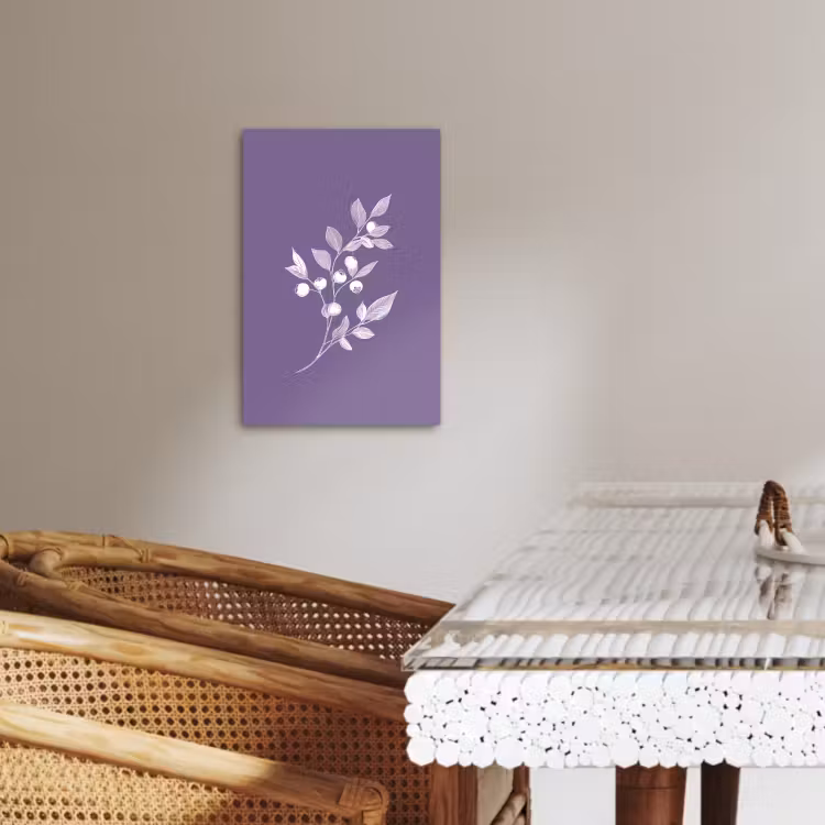 Leinwandbilder - Zweig - Anmutig - Blätter - Minimalistisch — 1