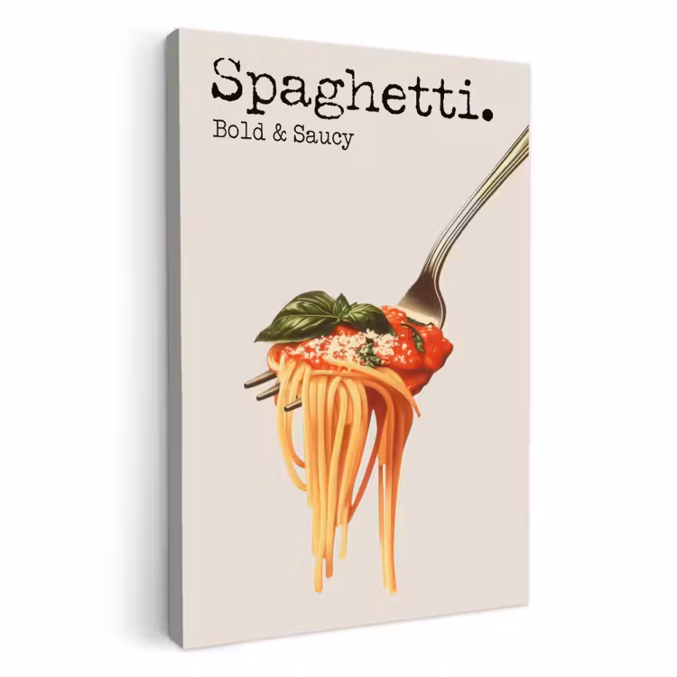 Leinwandbilder - Spaghetti - Tomatensauce - Parmesankäse — 2