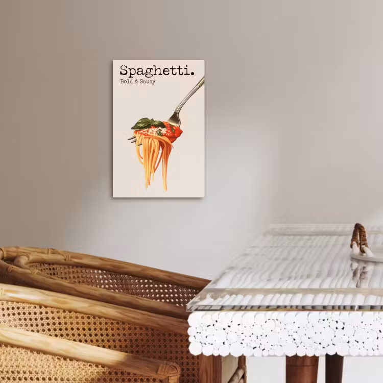 Leinwandbilder - Spaghetti - Tomatensauce - Parmesankäse — 3