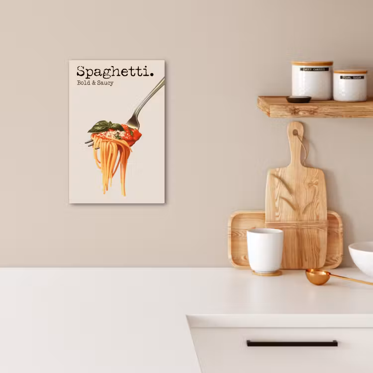 Leinwandbilder - Spaghetti - Tomatensauce - Parmesankäse — 4