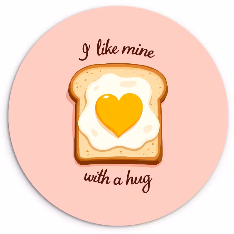 Runde Bilder - Brot - Illustration - Zitat - Rosa — 1