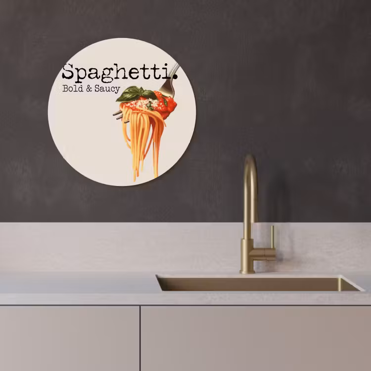 Runde Bilder - Spaghetti - Tomatensauce - Parmesankäse — 1