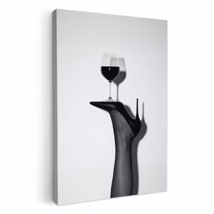 Leinwandbilder - Absatz - Wein - Minimalistisch - Schwarz — 2