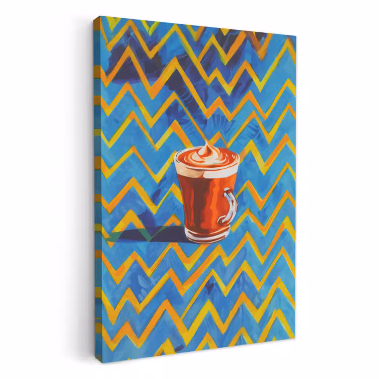 Leinwandbilder - Becher - Kaffee - Zickzack - Schlagsahne — 2
