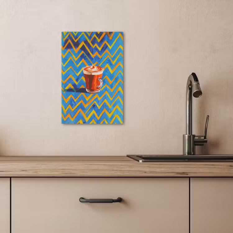 Leinwandbilder - Becher - Kaffee - Zickzack - Schlagsahne — 4