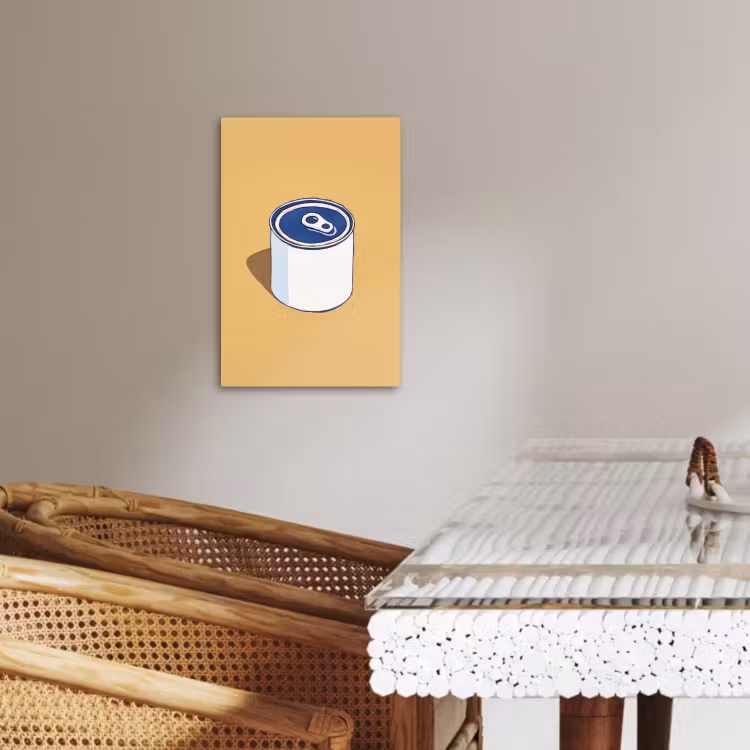 Leinwandbilder - Dose - Minimalistisch - Blau - Illustration — 5