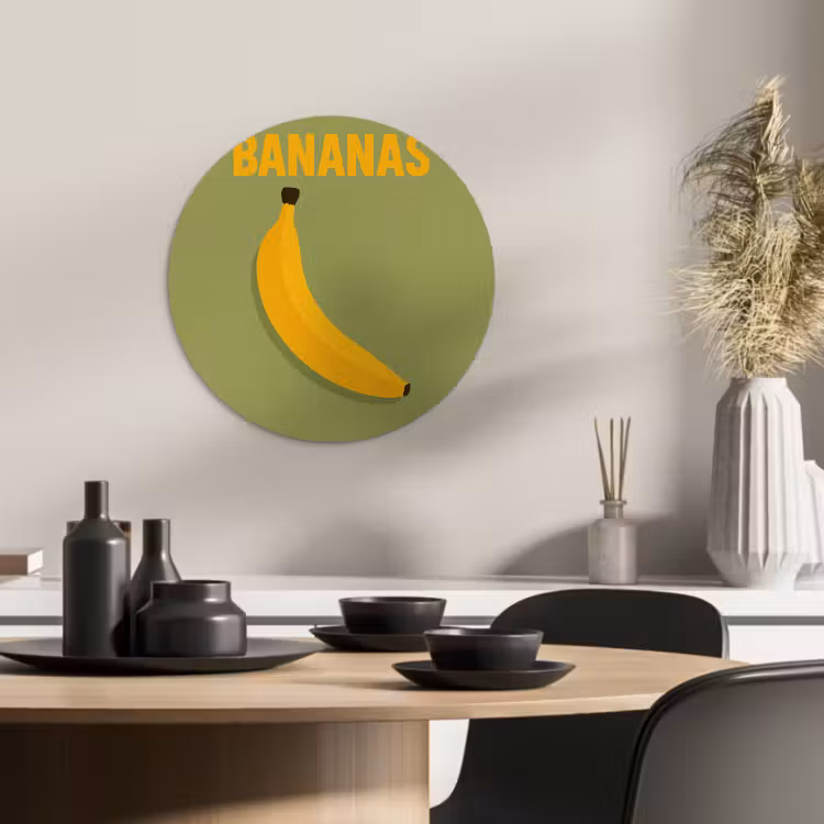 Runde Bilder - Banane - Minimalistisch - Gelb — 3
