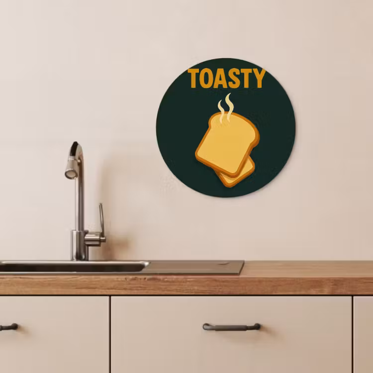 Runde Bilder - Brot - Toast - Grün - Minimalistisch — 2