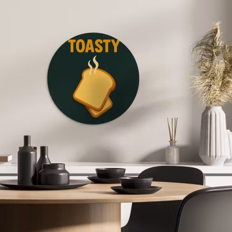 Runde Bilder - Brot - Toast - Grün - Minimalistisch — 3