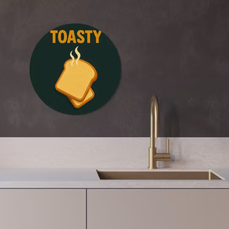 Runde Bilder - Brot - Toast - Grün - Minimalistisch — 4