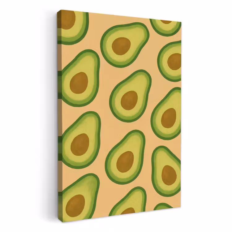Leinwandbilder - Avocado - Muster - Grün - Kern — 1