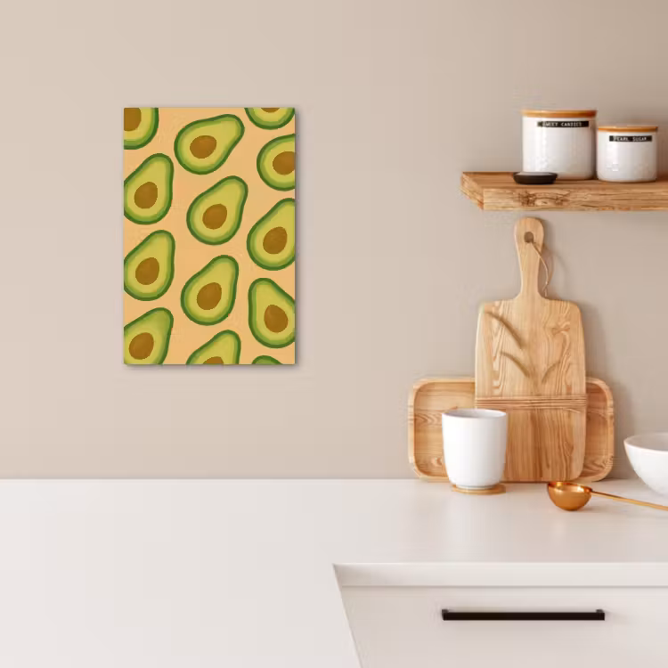 Leinwandbilder - Avocado - Muster - Grün - Kern — 3