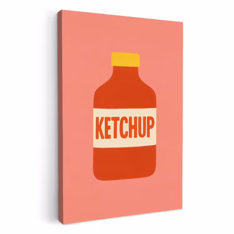 Leinwandbilder - Ketchup - Flasche - Rot - Minimalistisch — 2