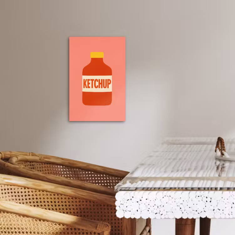 Leinwandbilder - Ketchup - Flasche - Rot - Minimalistisch — 5