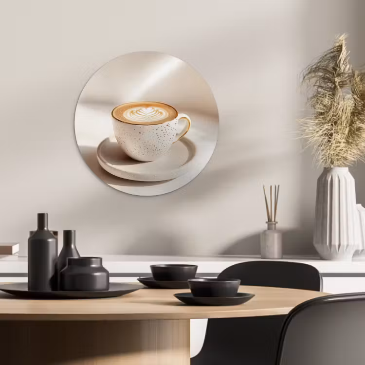 Runde Bilder - Cappuccino - Schaumstoff - Schale - Beige — 2