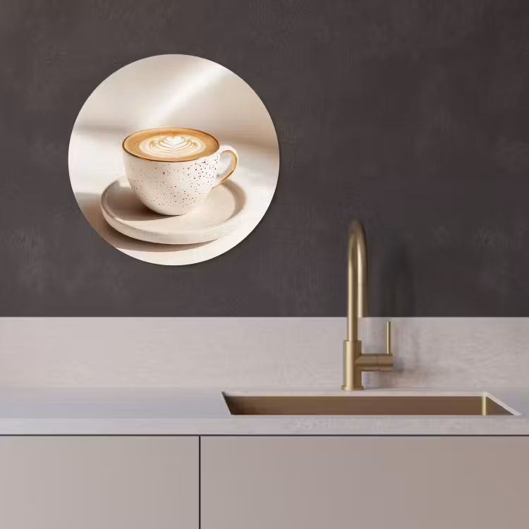 Runde Bilder - Cappuccino - Schaumstoff - Schale - Beige — 4