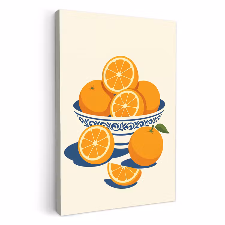 Leinwandbilder - Schale - Minimalistisch - Orange - Orangen — 1