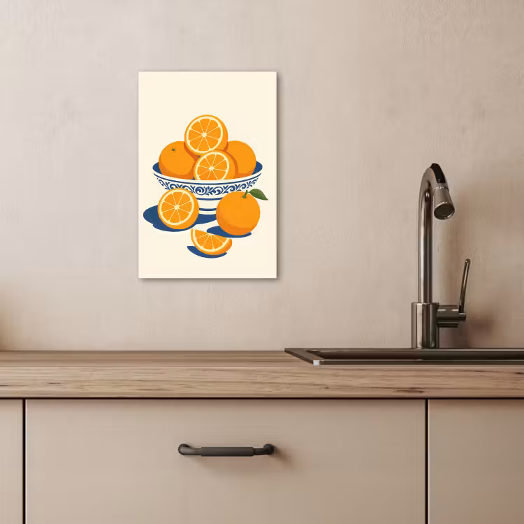 Leinwandbilder - Schale - Minimalistisch - Orange - Orangen — 2