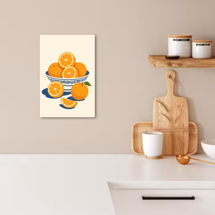 Leinwandbilder - Schale - Minimalistisch - Orange - Orangen — 5
