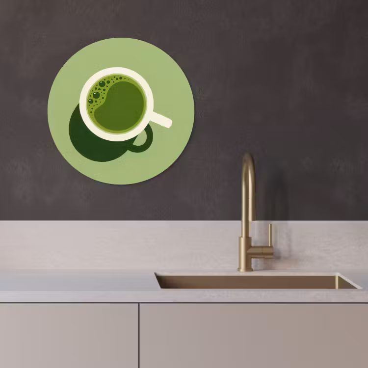 Runde Bilder - Minimalistisch - Becher - Matcha -Grün — 4