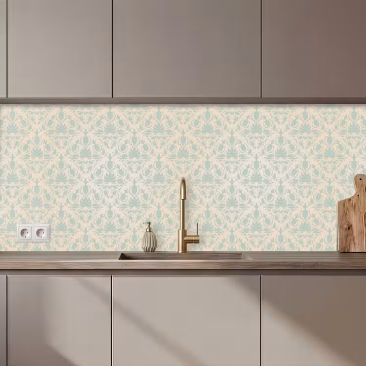Küchenrückwand - Damast - Vintage - Pastell - Design — 1