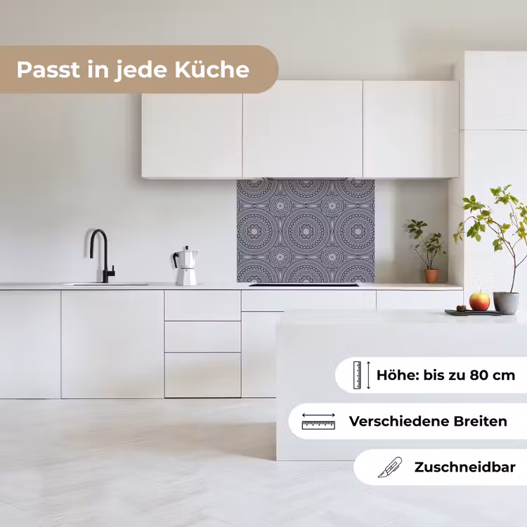Küchenrückwand - Mandala - Blau - Muster - Abstrakt — 6