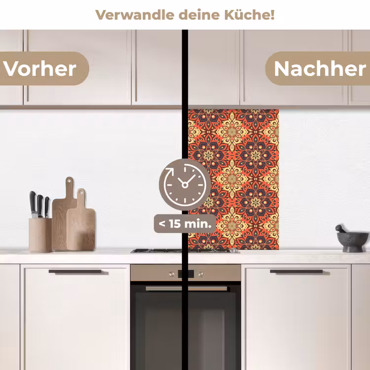 Küchenrückwand - Mandala - Blumen - Boho - Muster — 2