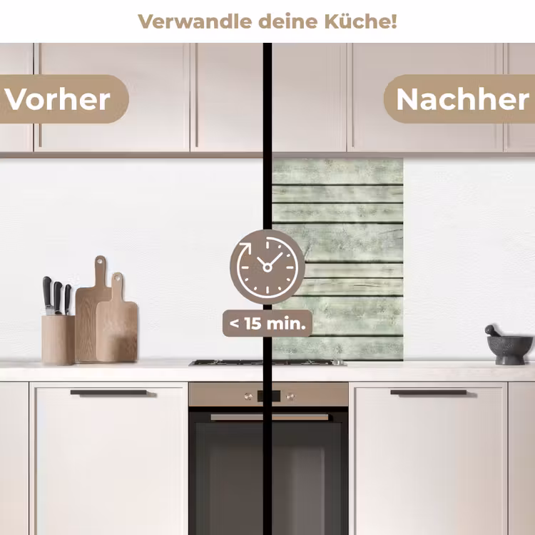 Küchenrückwand - Vintage - Holz - Regal — 2