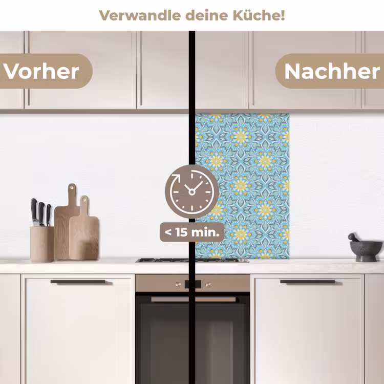 Küchenrückwand - Blumen - Boho - Muster - Mandala - Vintage — 2