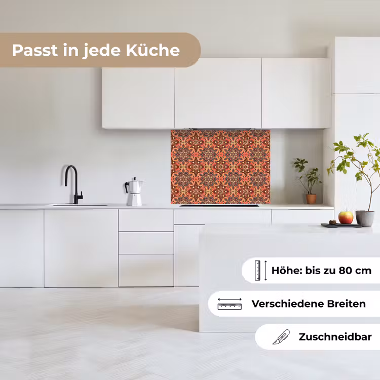 Küchenrückwand - Mandala - Blumen - Muster - Retro — 6