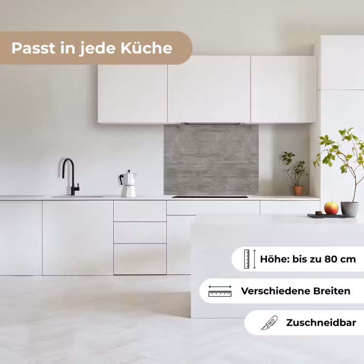 Küchenrückwand - Muster - Beton - Grau — 6