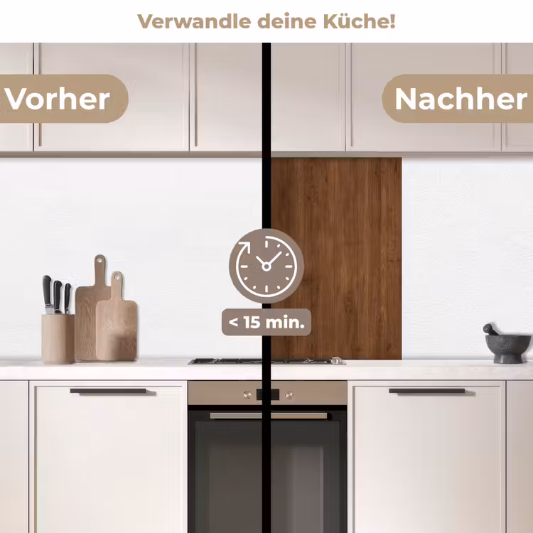 Küchenrückwand - Hartholz - Muster - Braun — 2