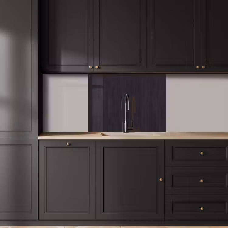 Küchenrückwand - Regal - Schwarz - Muster — 5
