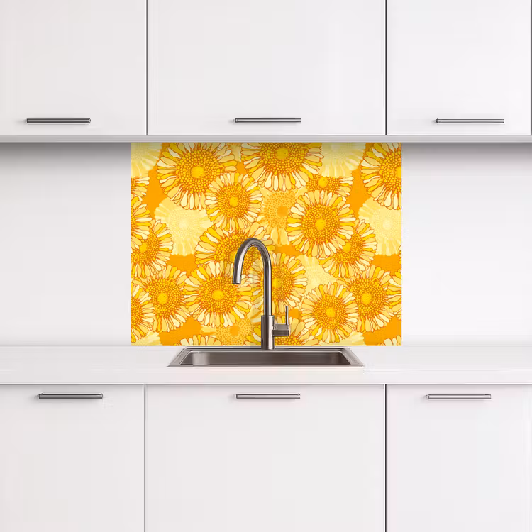 Küchenrückwand - Sonnenblume - Sommer - Muster - Blumen — 3