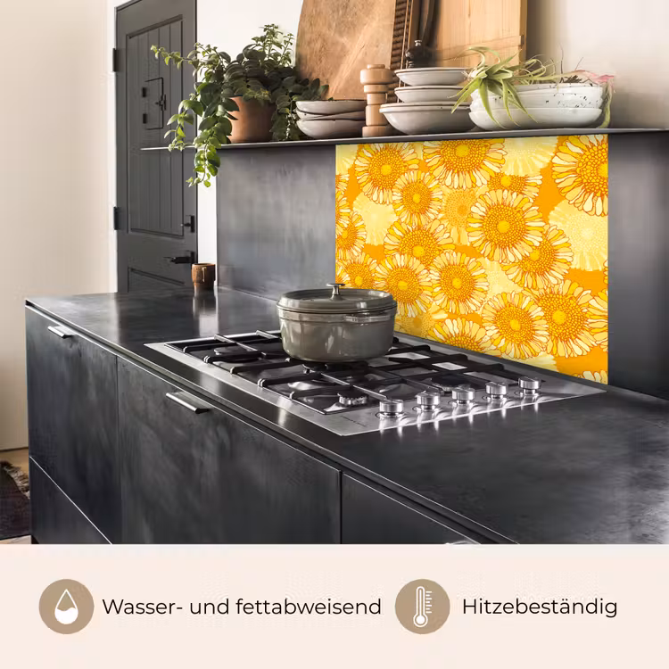 Küchenrückwand - Sonnenblume - Sommer - Muster - Blumen — 4
