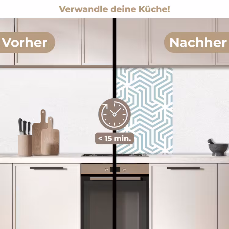 Küchenrückwand - Muster - Linie - Design - Grün — 2