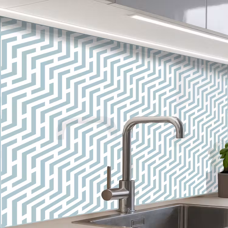 Küchenrückwand - Design - Geometrie - Muster - Grün — 1