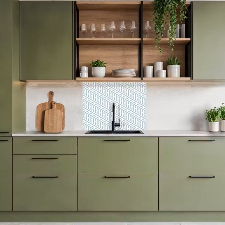 Küchenrückwand - Design - Geometrie - Muster - Grün — 7